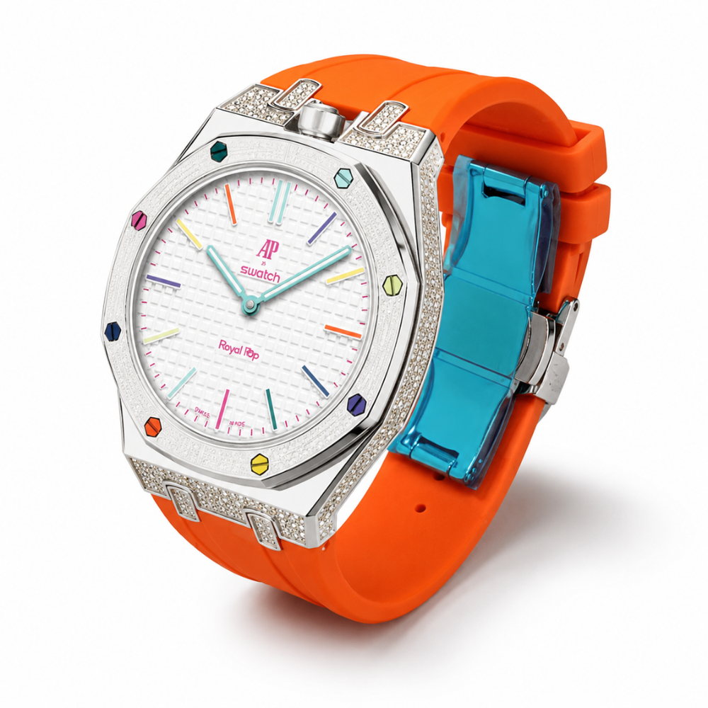 Premium Diamond Look Watch Conversion Kit for Swatch Royal Pop