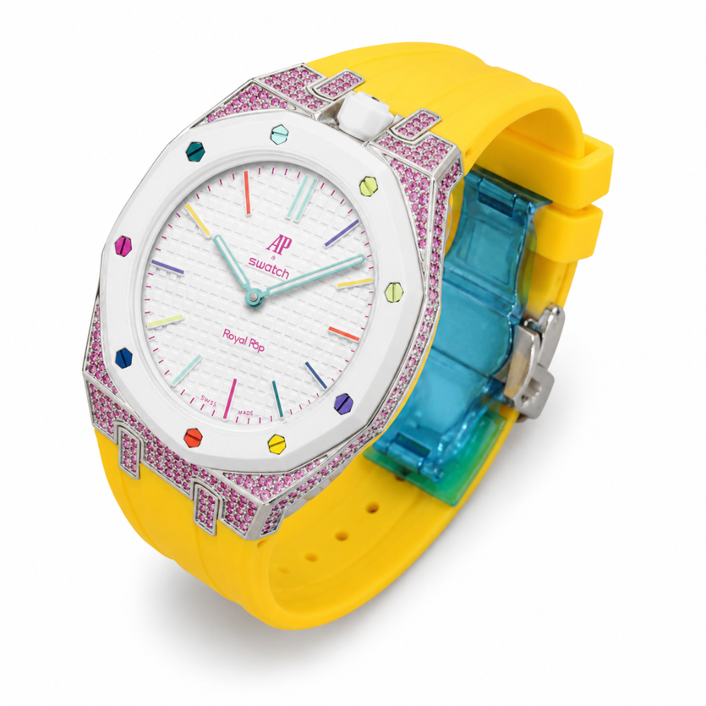 Premium Diamond Look Watch Conversion Kit for Swatch Royal Pop